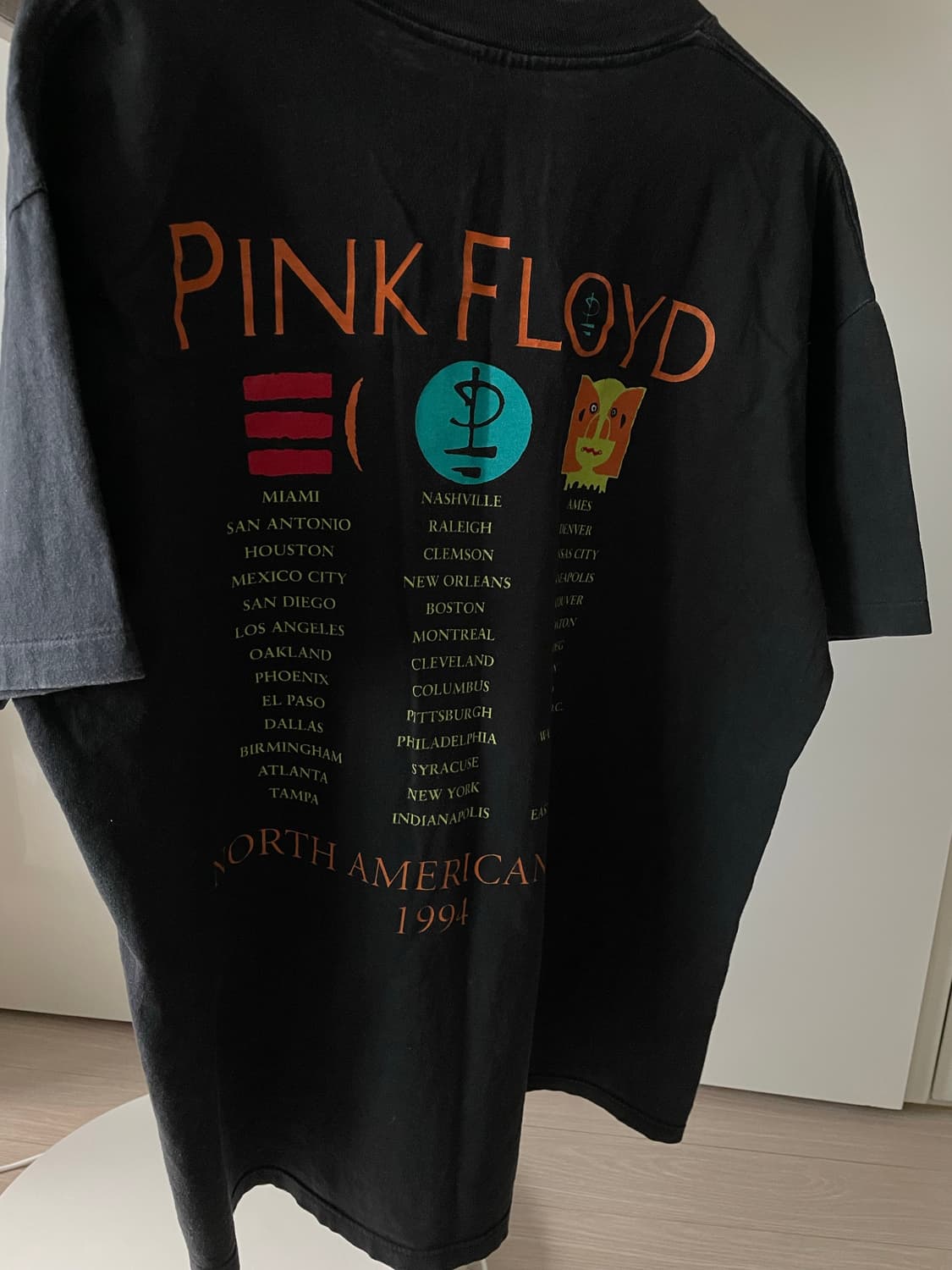 핑크플로이드 노스아메리카 투어 밴드티 상품이미지3