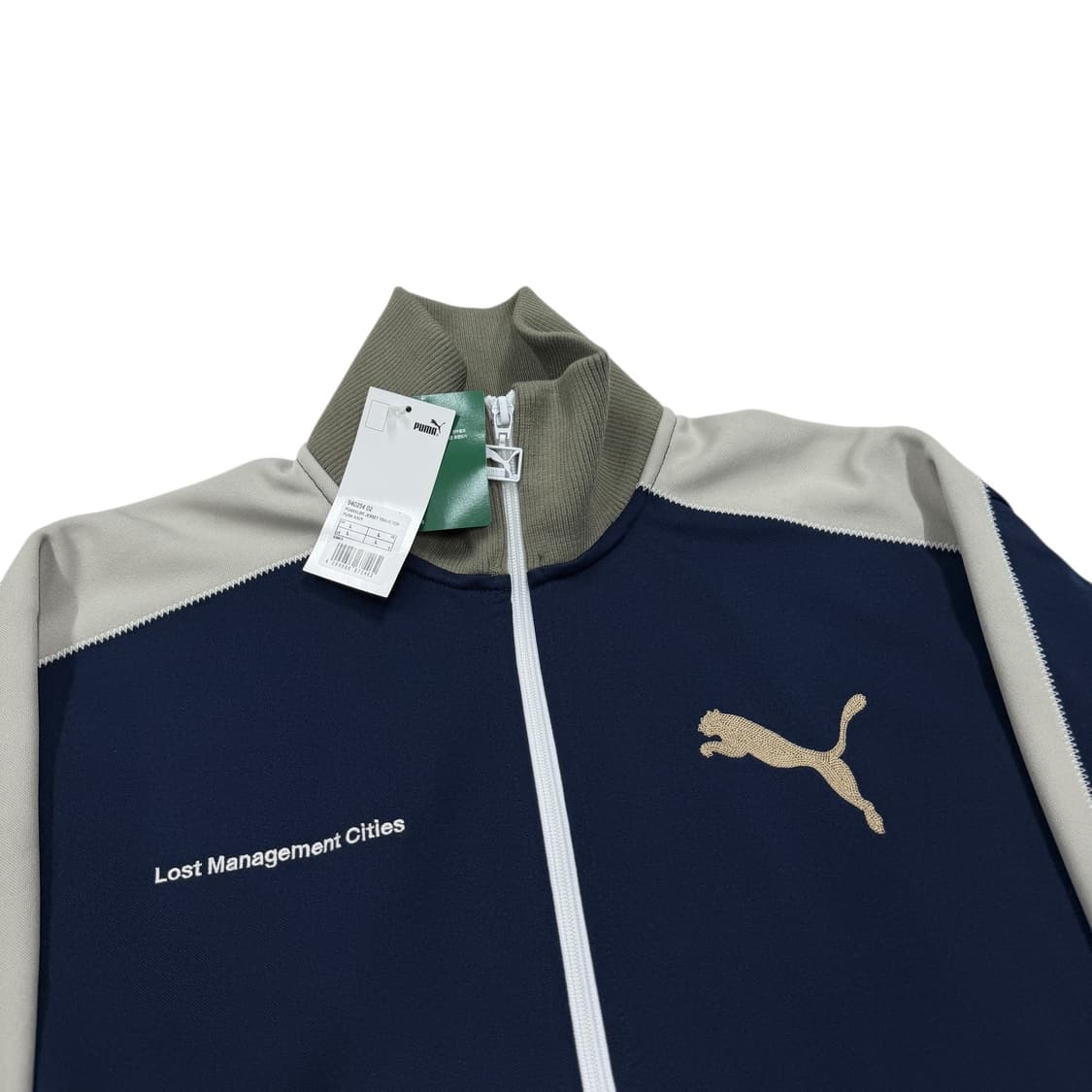 푸마 X LMC 콜라보 트랙탑 배색 져지 자켓 네이비 L 상품이미지2