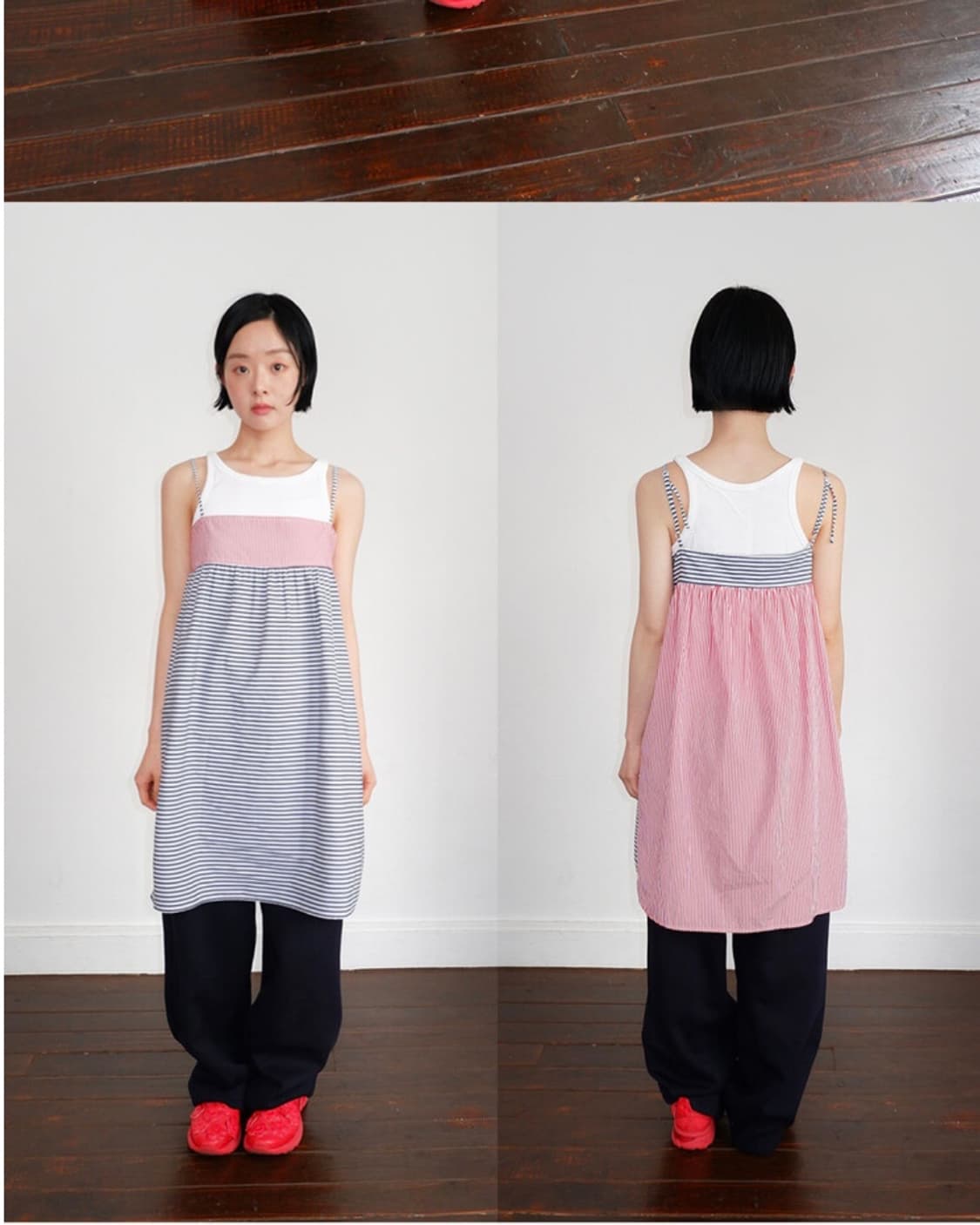 파크빈 투투스트라이프 원피스 parkbin stripe dress 상품이미지3