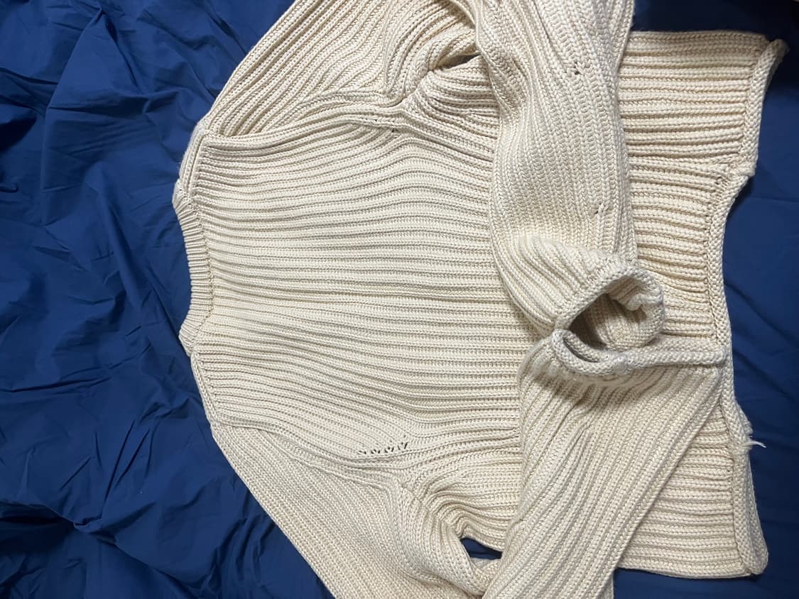 노앙 NYC RIBBED CROP KNIT MUSTARD 상품이미지2