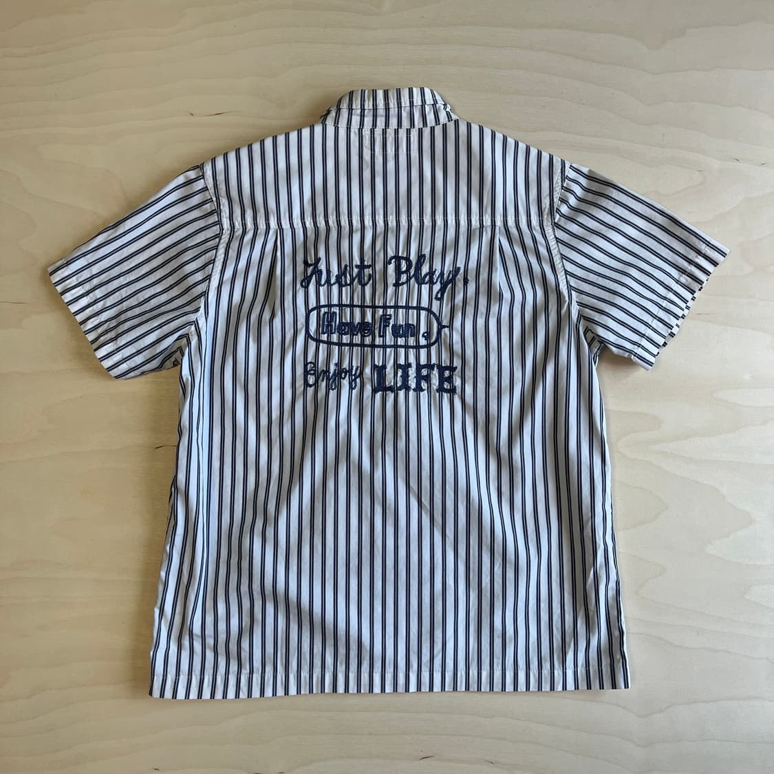 Beams Boy stripe open collar shirt (~55) 상품이미지4