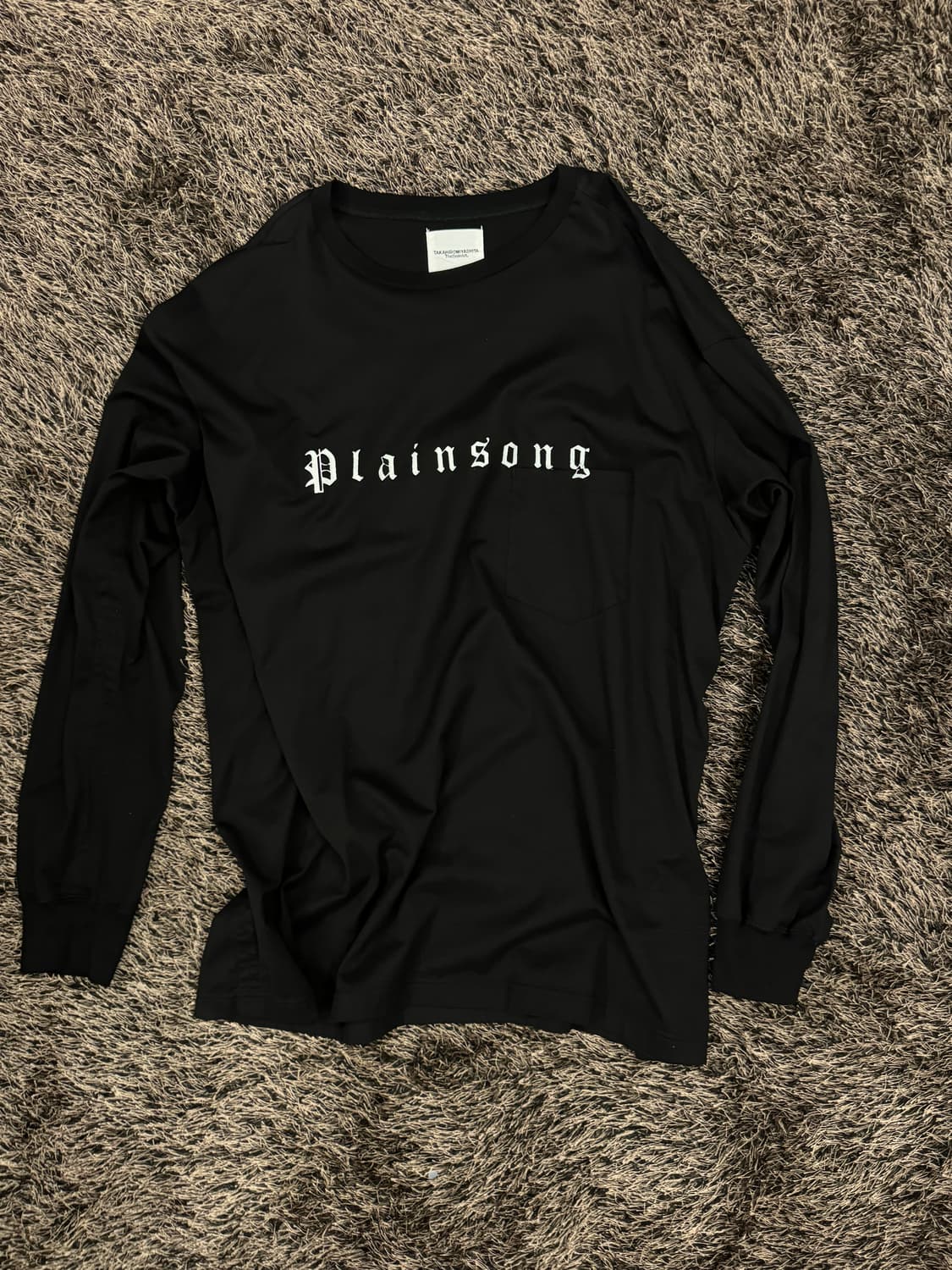 OVERSIZED L/S TEE - PLAINSONG (BLACK) 상품이미지1