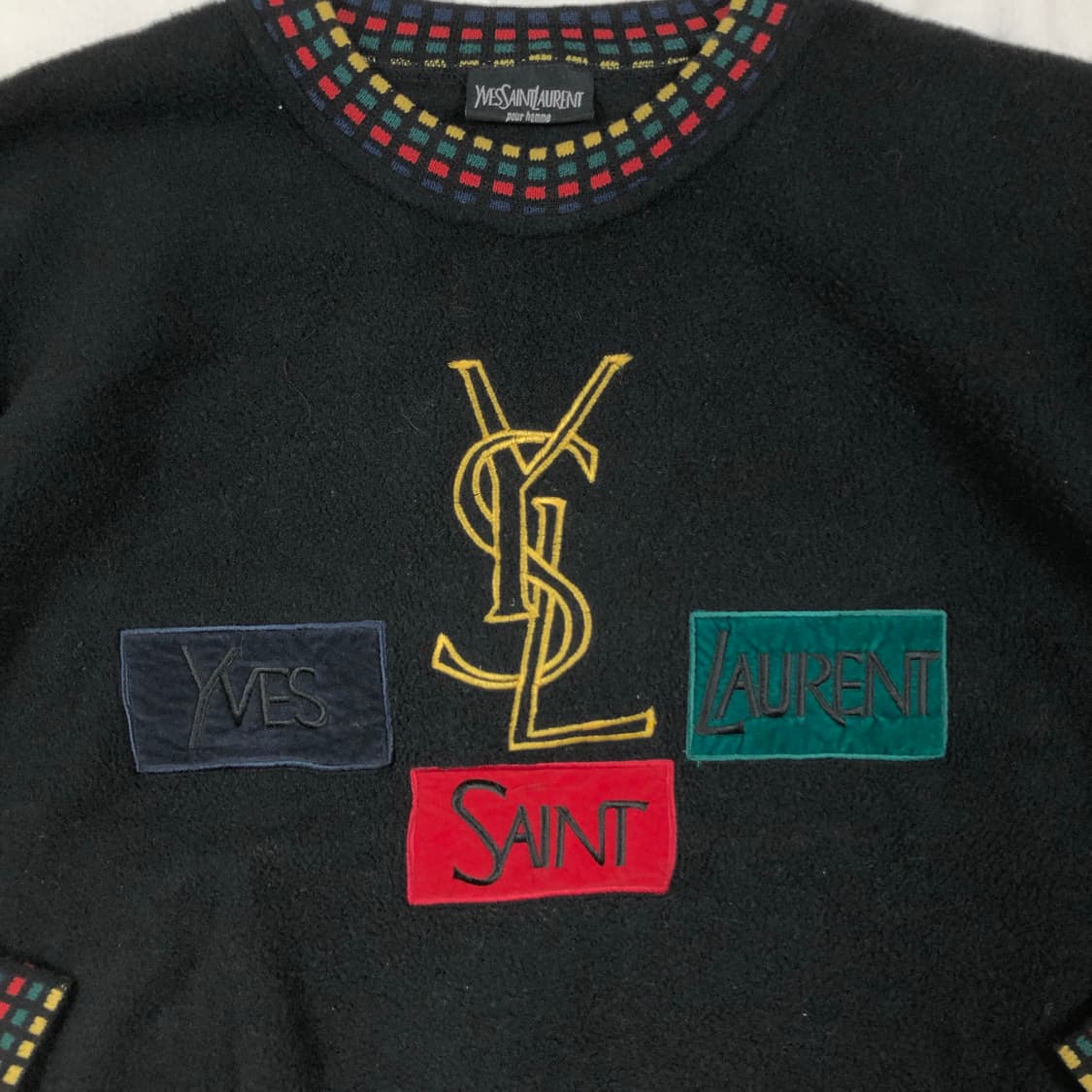 90s 입생로랑 ysl 후리스 플리스 맨투맨 상품이미지2