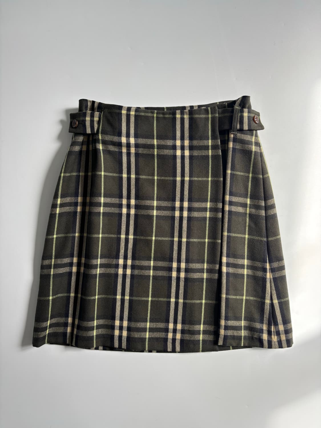 Burberry 버버리 카키 노바체크 랩스커트  상품이미지5
