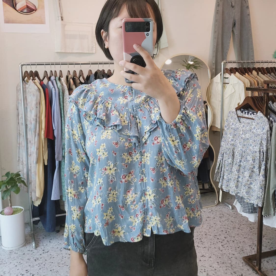 Niko and 레이온 플라워 블라우스 상품이미지2