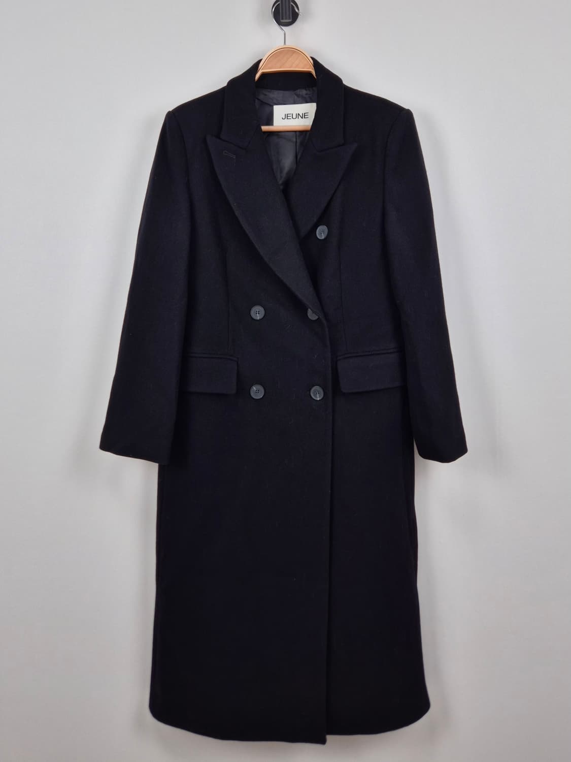 JEUNE 울 블렌드 더블 롱 코트 상품이미지2