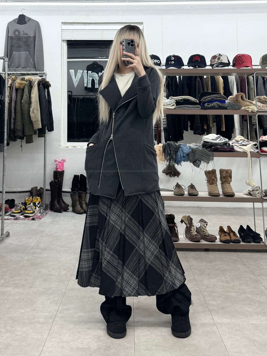 Fontana Crande 사선 후드 집업 상품이미지8