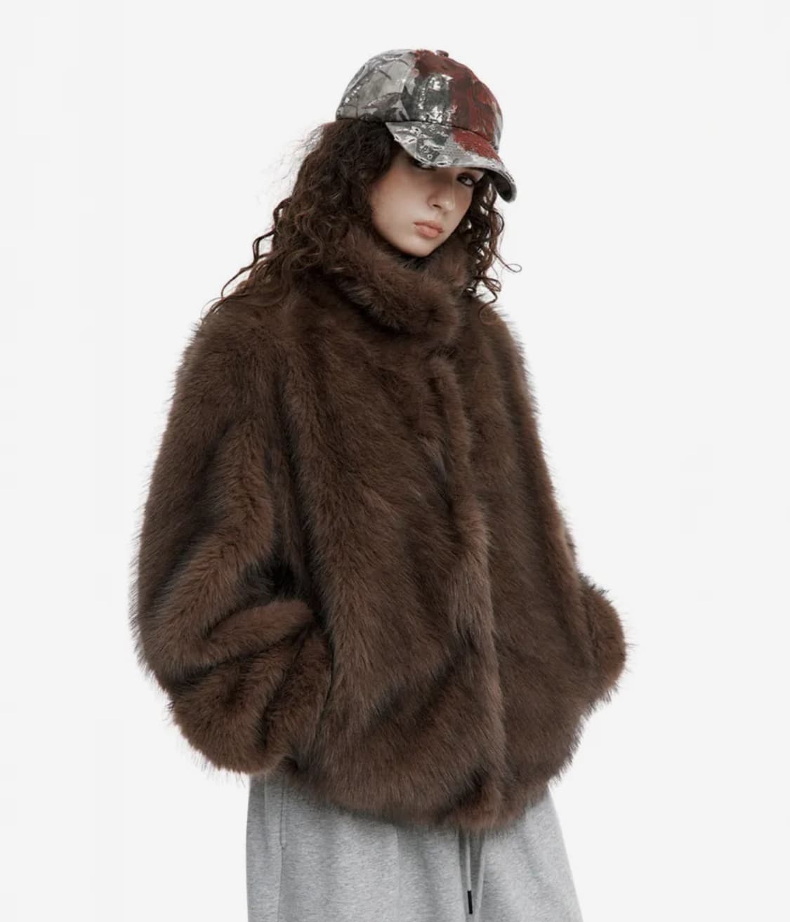 러프넥 모카 퍼자켓 s 상품이미지1