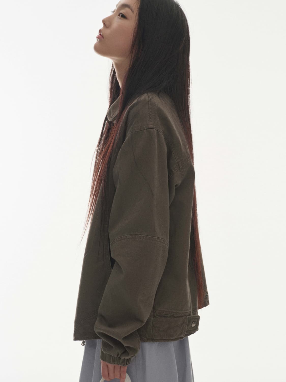 (새상품) 코이세이오 라운드 카라 스티치 자켓 코코아 사이즈 1 상품이미지2