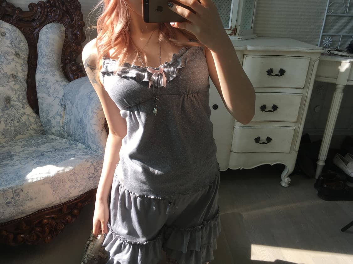 jpn vintage frill tiered lace half pants 상품이미지7