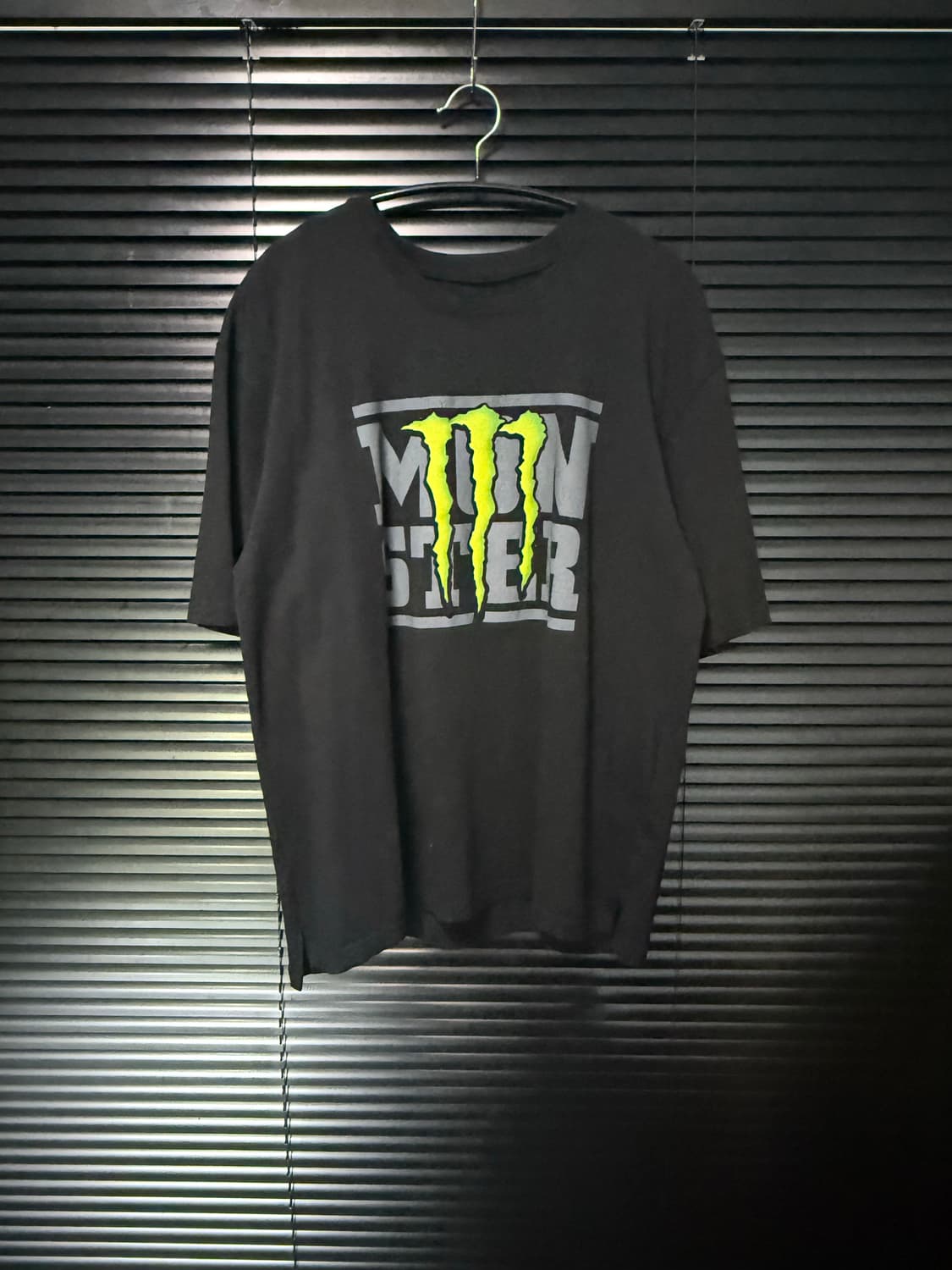 몬스터에너지 블랙 XXL 2XL 110 오버핏 스트릿 패션 쿄카 반팔 티 상품이미지1