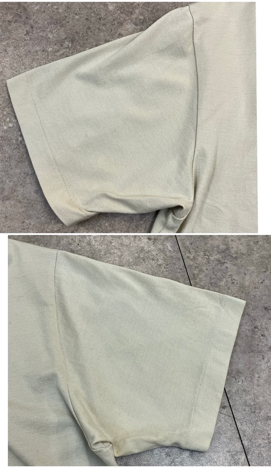 입생로랑 포켓 반팔 카라티 아이보리 100 #csz3608 상품이미지10