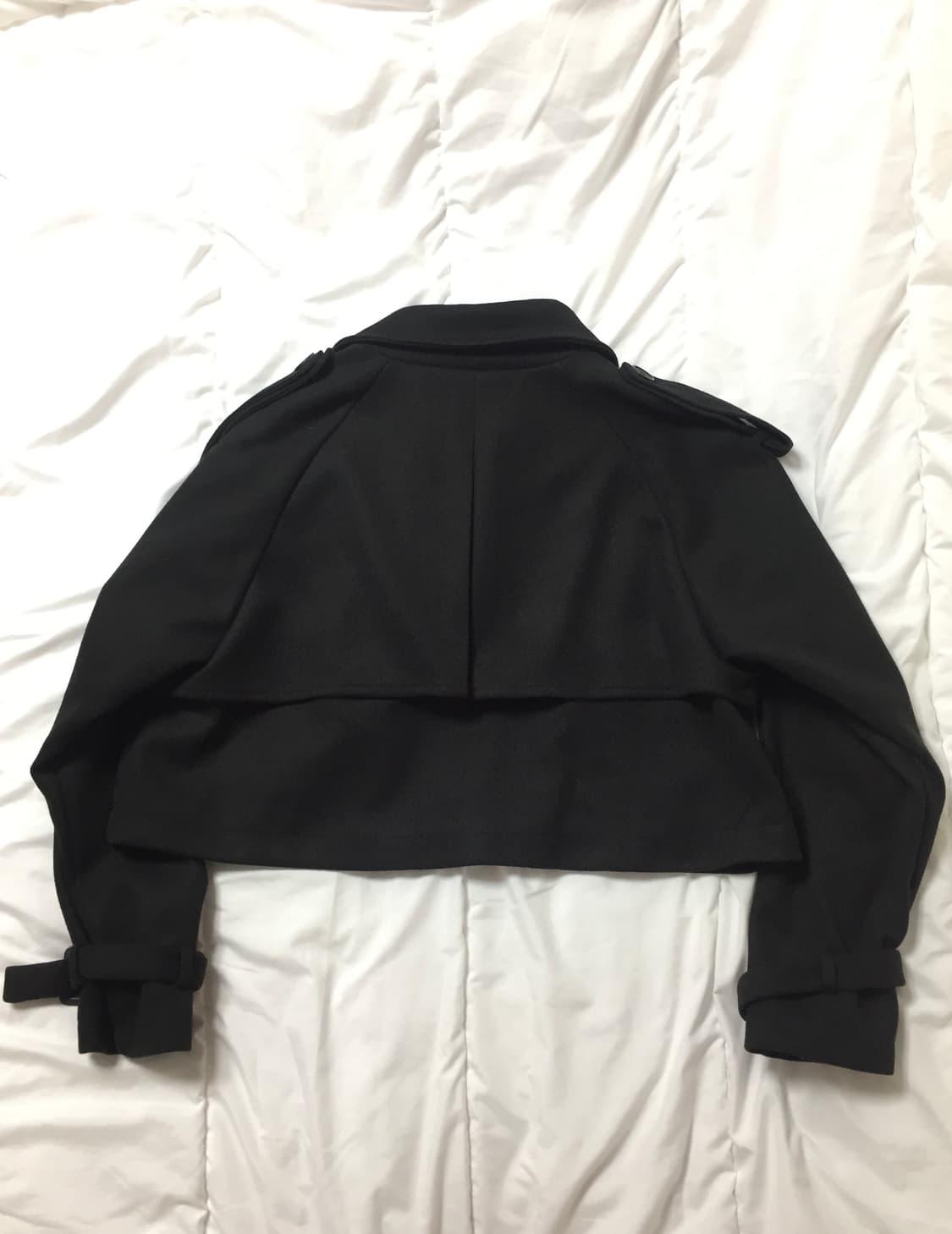 빈티지 투버튼 숏 코트 블랙 상품이미지5