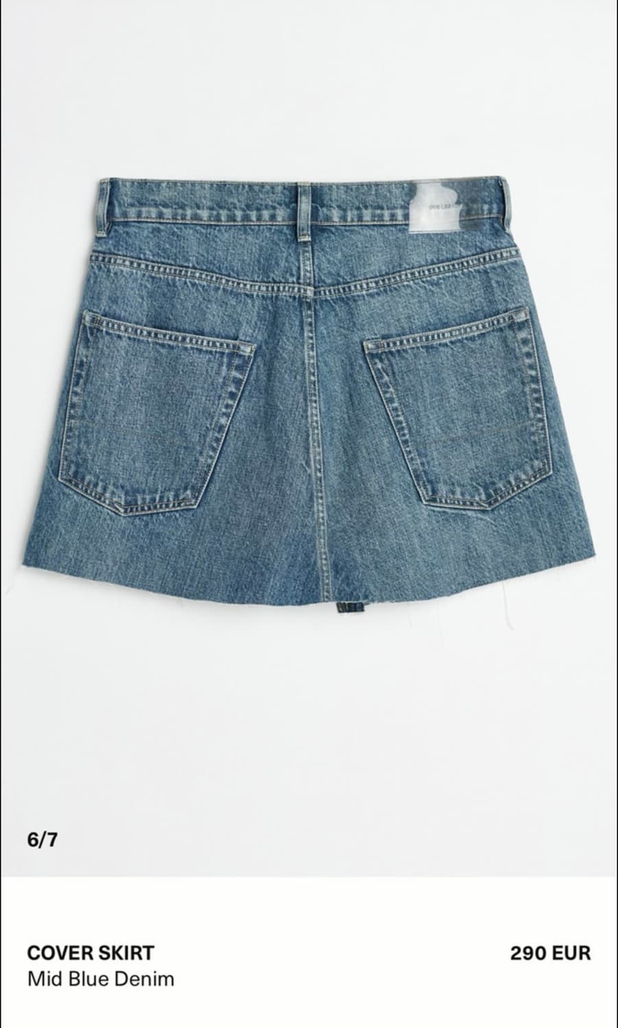 OUR LEGACY COVER SKIRT Mid Blue Denim 상품이미지2