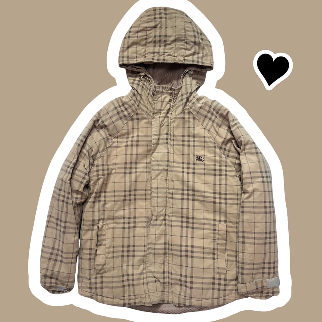 정품 버버리 블루라벨 노바체크 후드자켓 상품이미지1