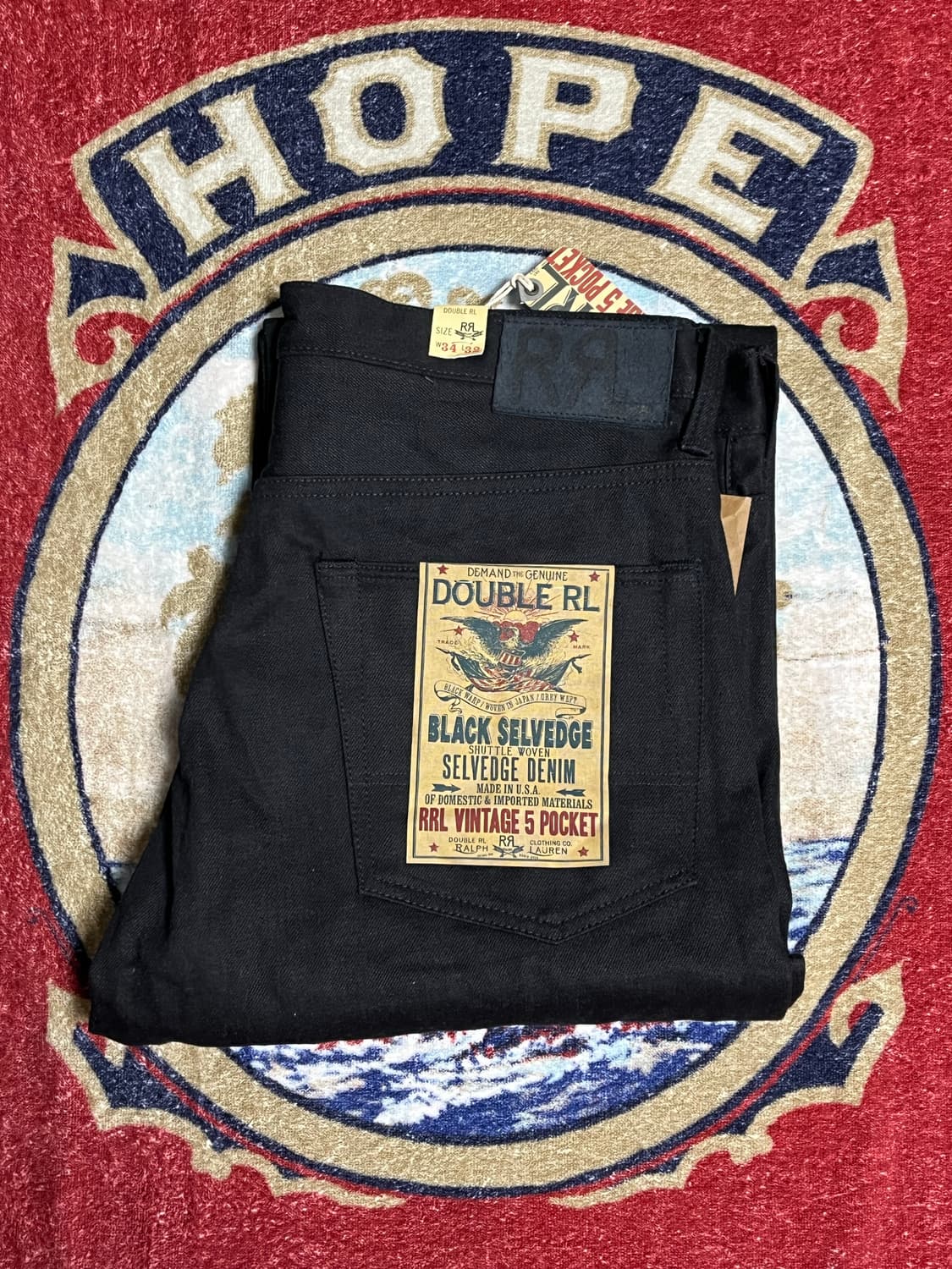 RRL 빈파포 블랙온블랙 더블알엘 상품이미지1