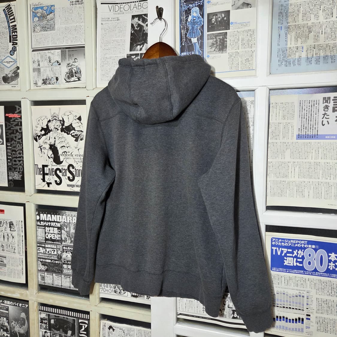 아디다스 차콜 블랙 삼선 후드집업 상품이미지5