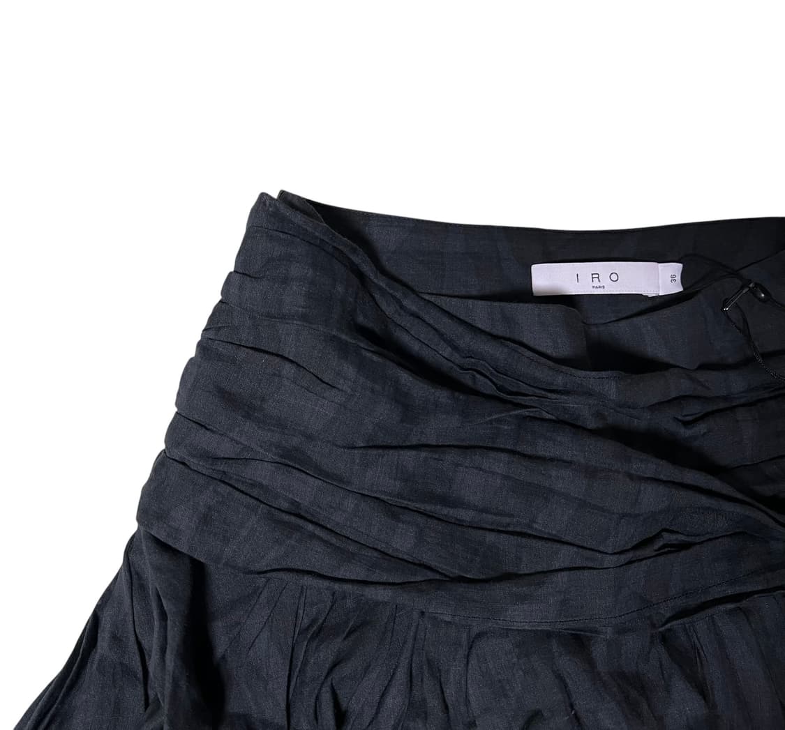 (새상품)IRO 이로 블랙 셔링 프릴스커트 36 상품이미지3