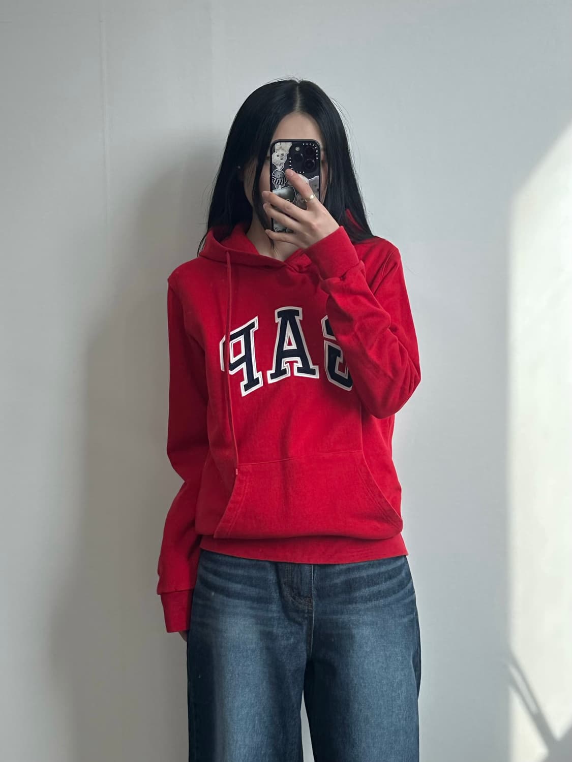 Gap 갭 레드 후드티 상품이미지1