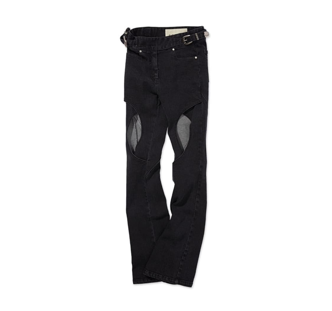 앤더슨벨 cara curve layered denim jean black 상품이미지2