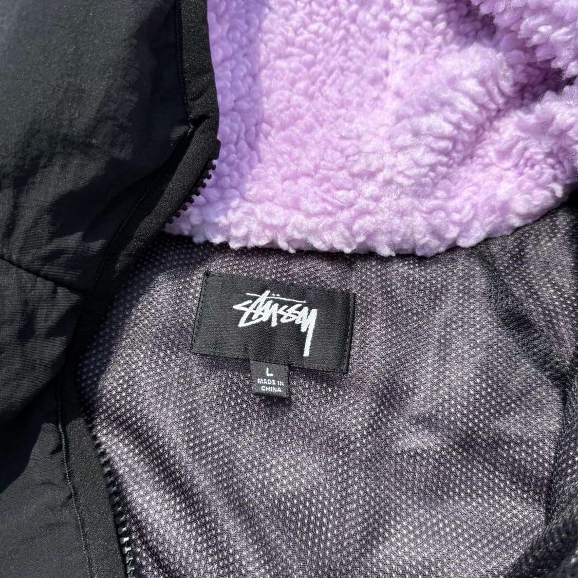 스투시 쉐르파 패널드 후드 자켓 라벤더 상품이미지3