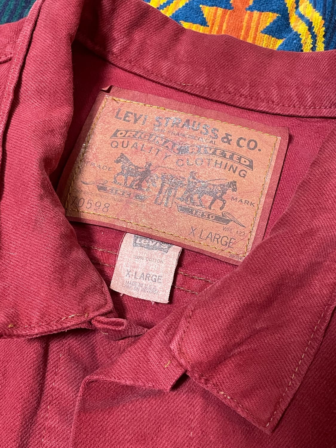 Levi's Type 3 jacket orange denim xl 상품이미지4