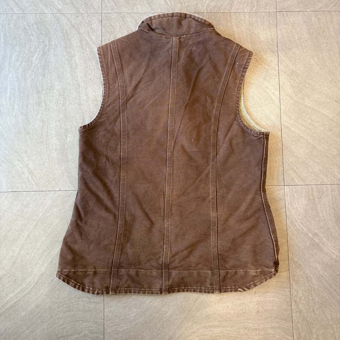 칼하트 브라운 쉐르파 베스트 자켓 상품이미지5