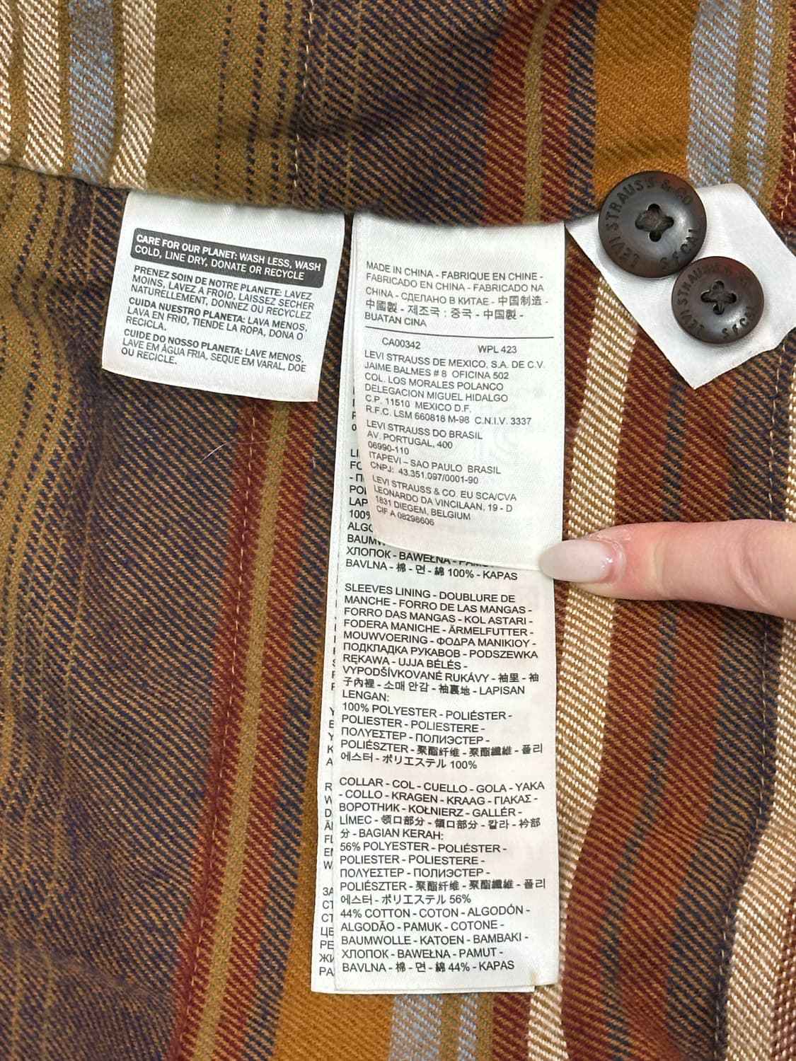 리바이스 올리브 카키 코듀로이 카라 아메카지 블루종 트러커 자켓 S 상품이미지8