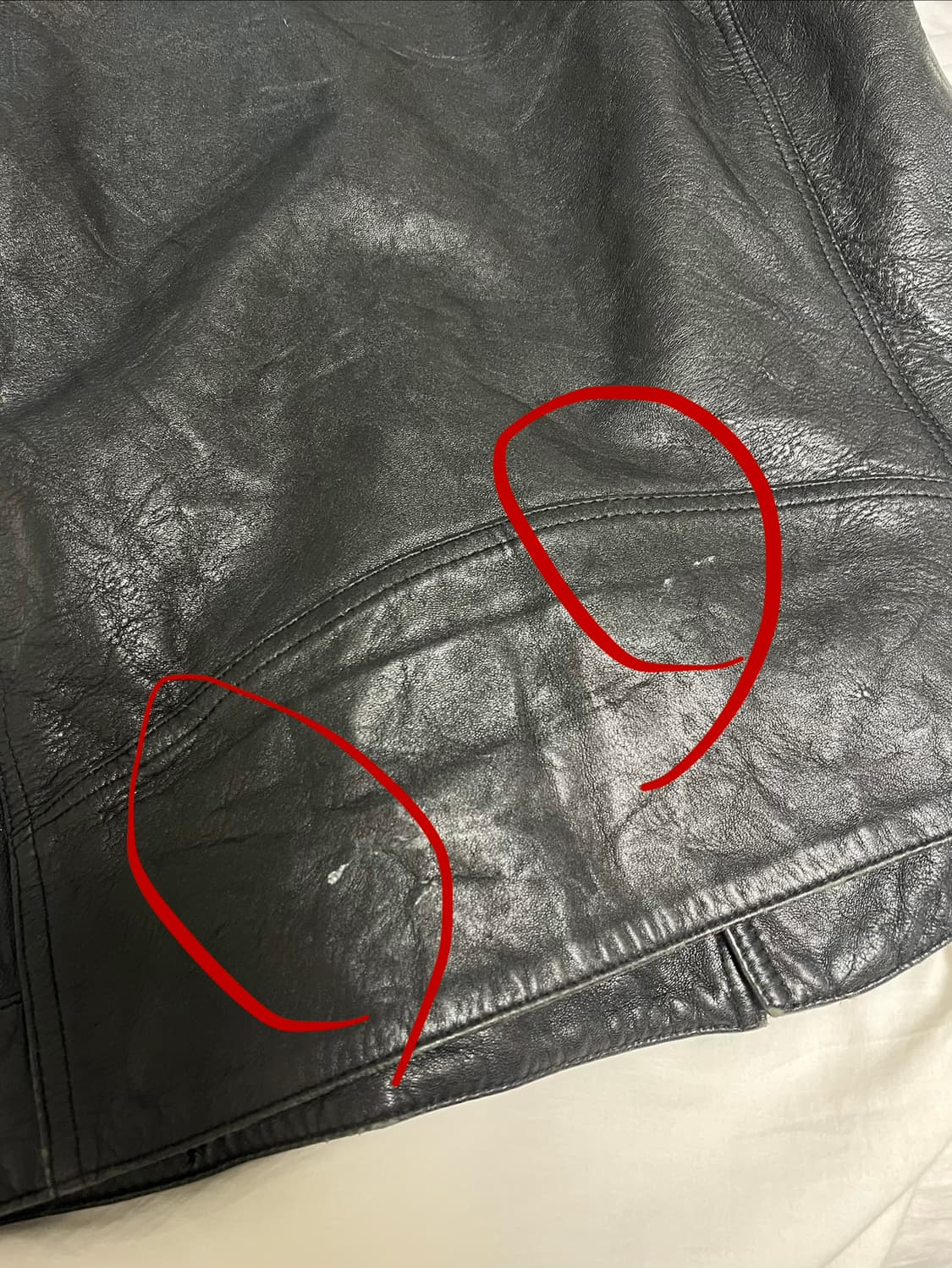 아메리카 빈티지 체크 레더 자켓 상품이미지5