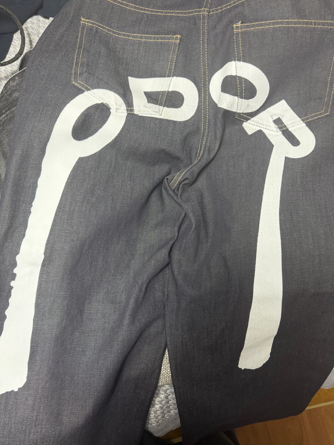 오도어 로고 드롭 데님 화이트 사이즈2 상품이미지5