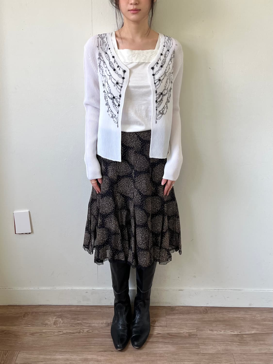 ESPIE 도트 미디 스커트 상품이미지7