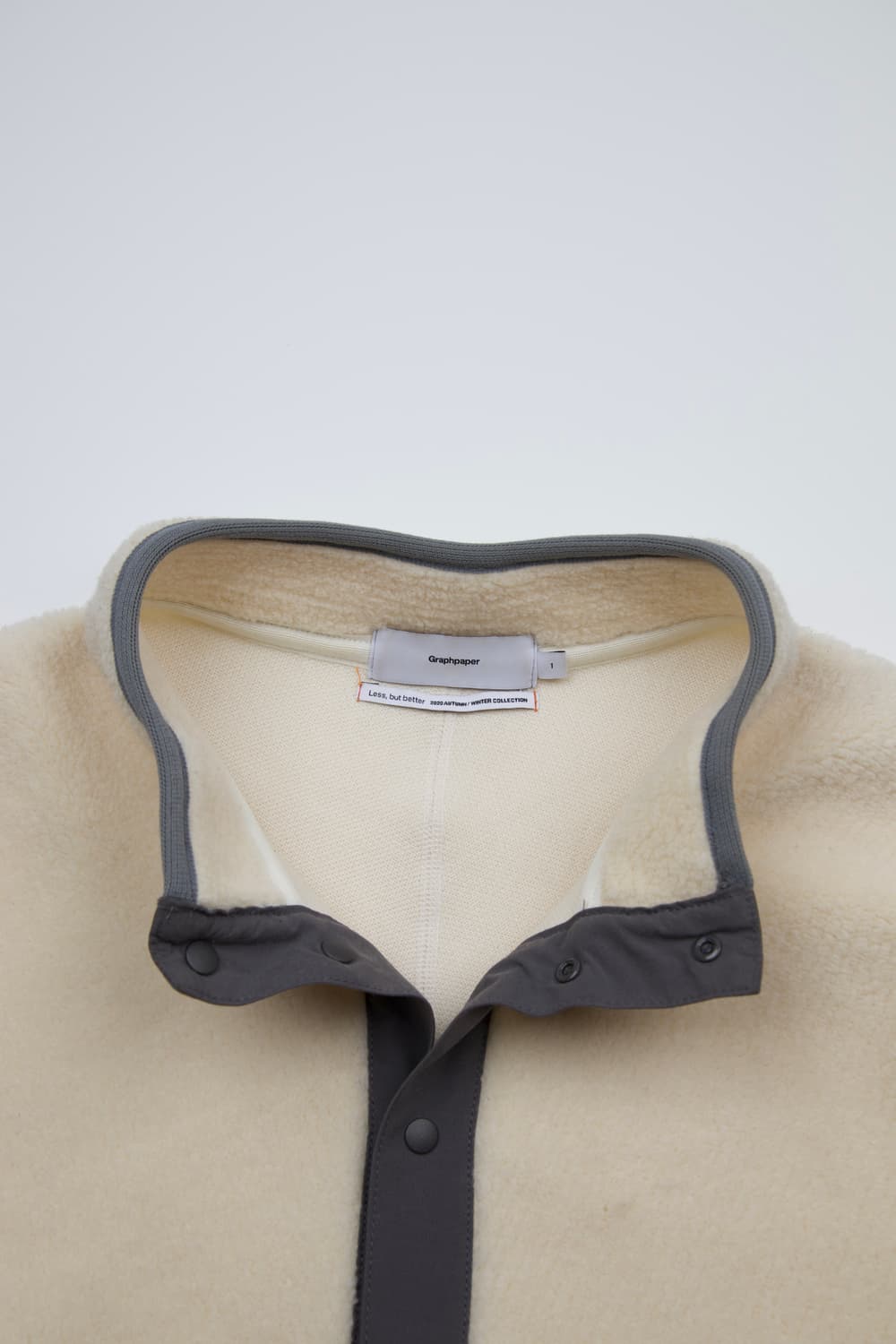 Graphpaper 울 보아 하이넥 풀오버 크림 상품이미지3