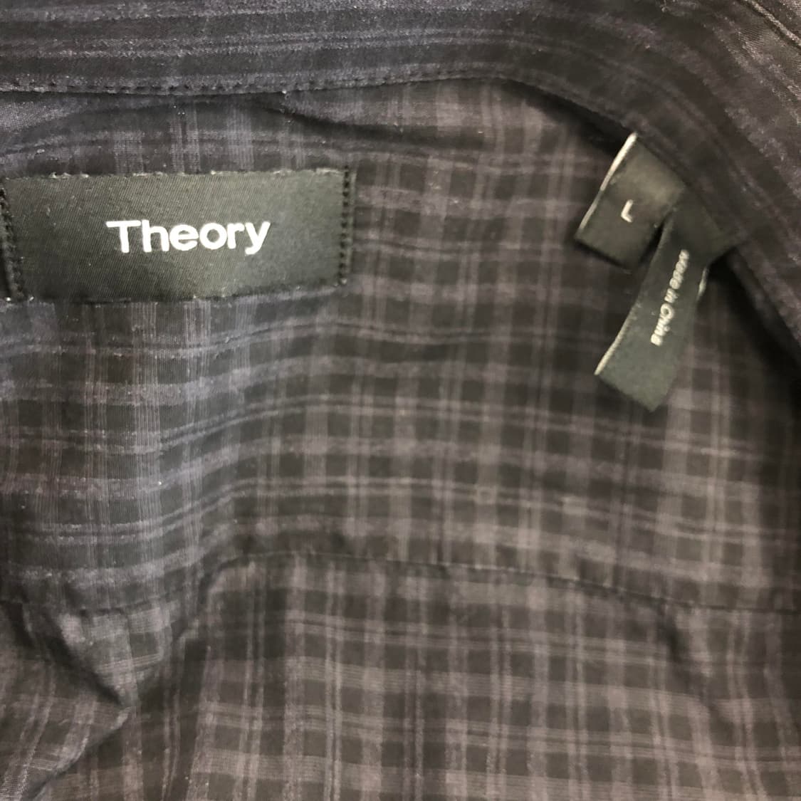 띠어리 깅엄셔츠 L 사이즈 상품이미지5