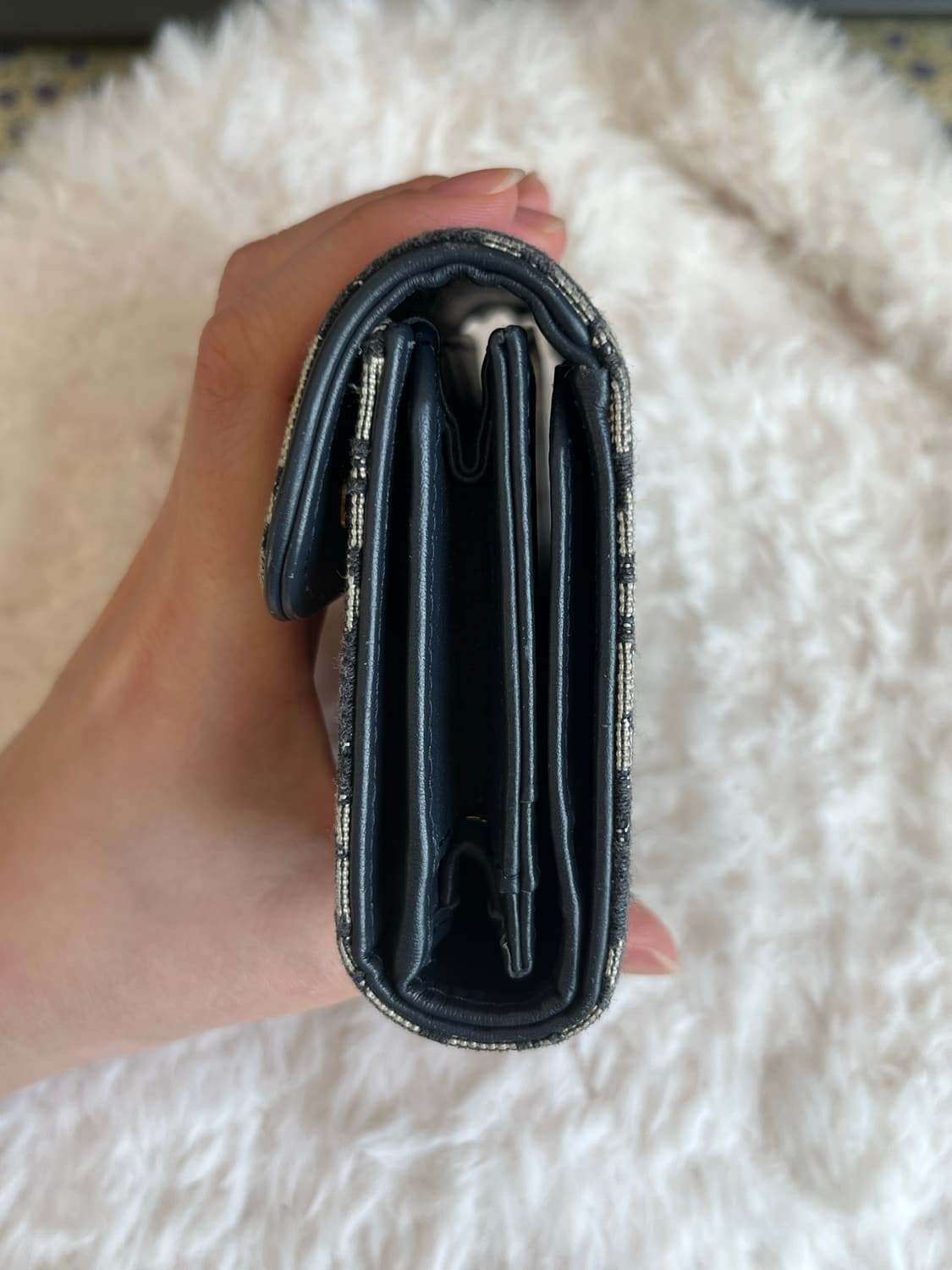 디올 새들 로터스 오블리크 자카드 반지갑 상품이미지8