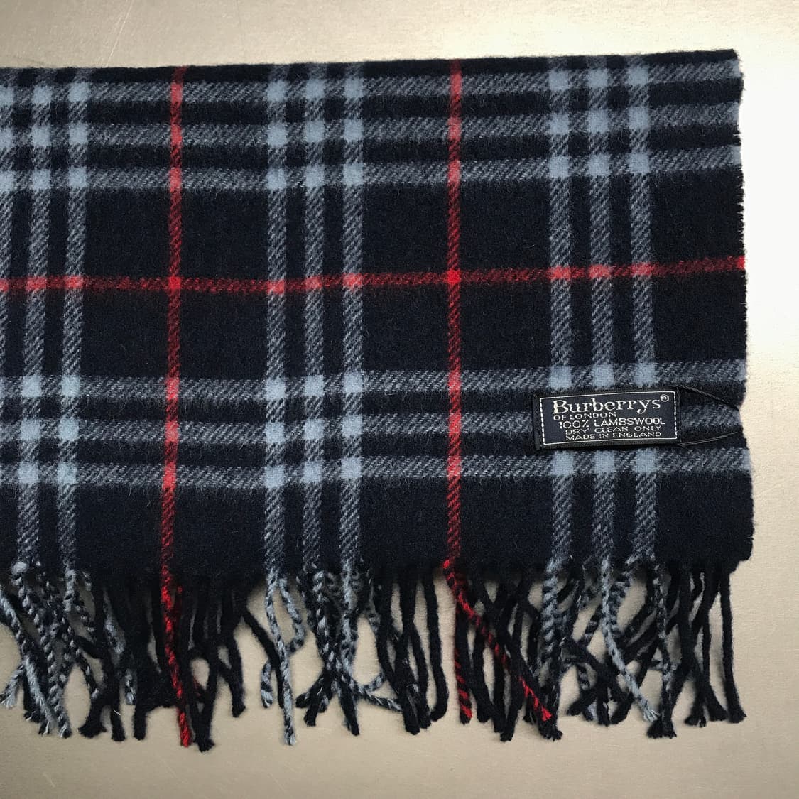 버버리 정품 램스울 머플러 네이비 상품이미지3