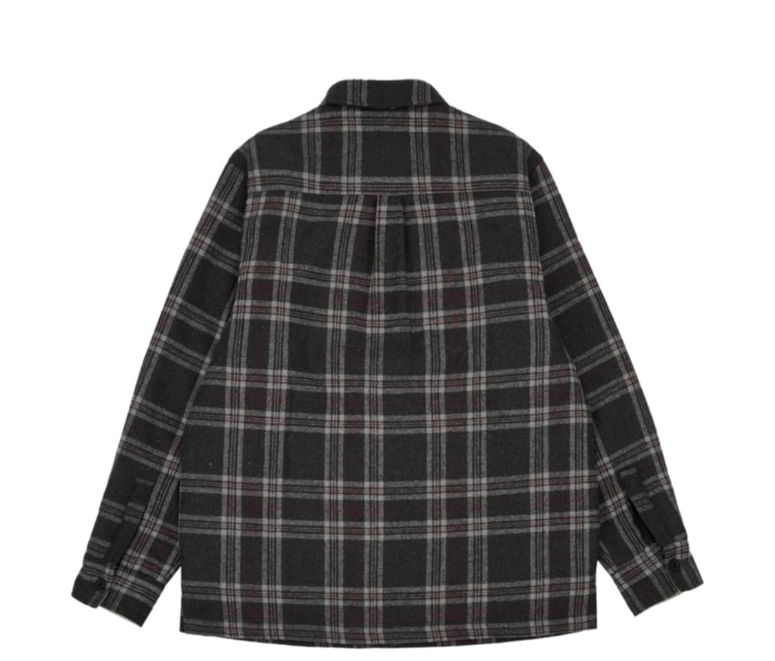 아이앱 스튜디오 체크 셔츠 자켓 그레이 레드 XL 새상품 상품이미지2