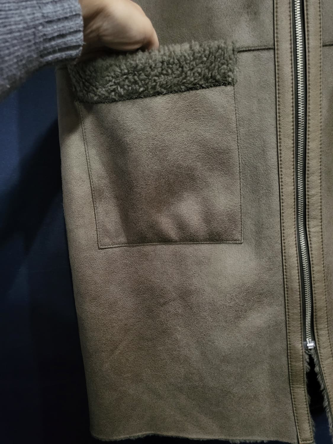 양모 폭스 베스트무스탕 상품이미지3