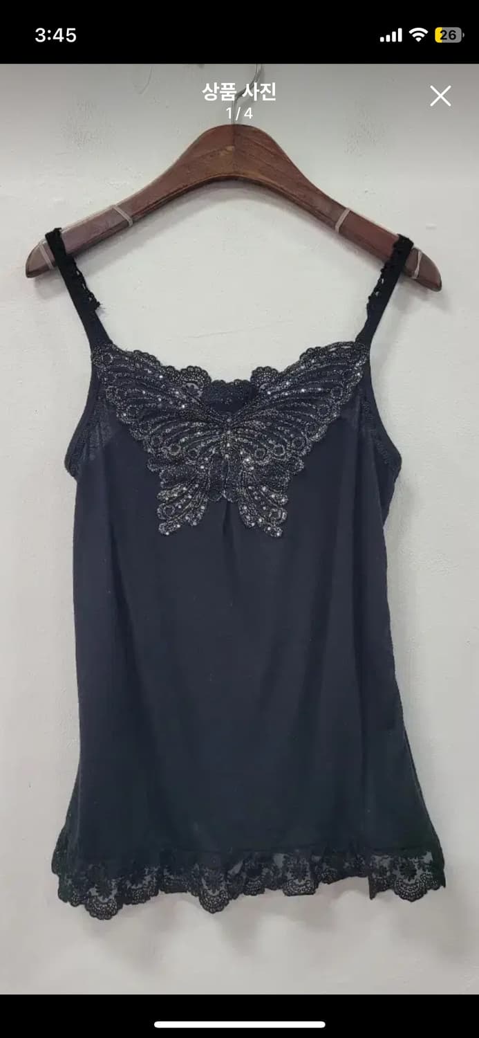 오리엔탈 페어리 나비 슬리브리스 나시 민소매 레이스 자수 상품이미지2