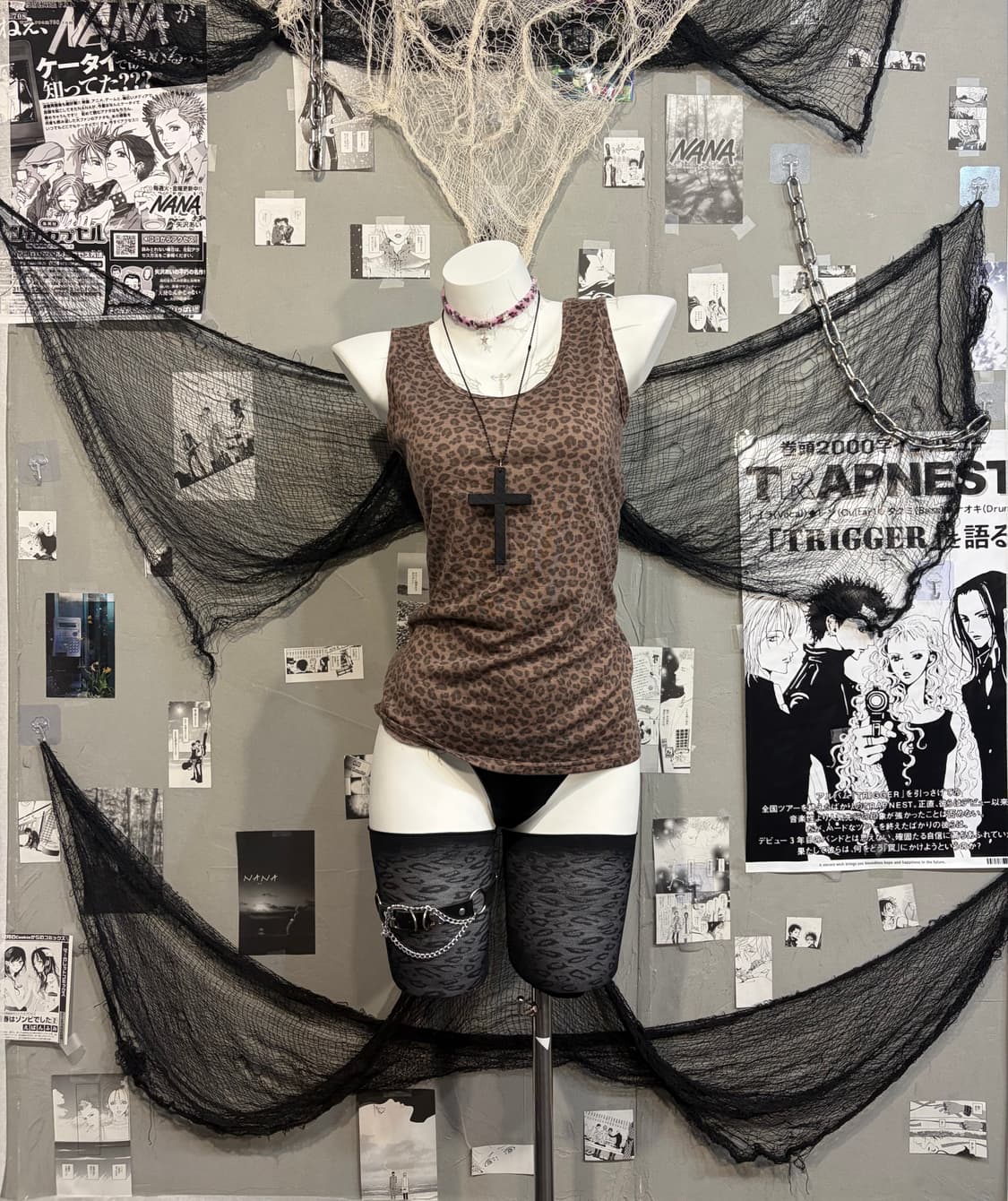 Onegyaru Leopard sleeveless 상품이미지2