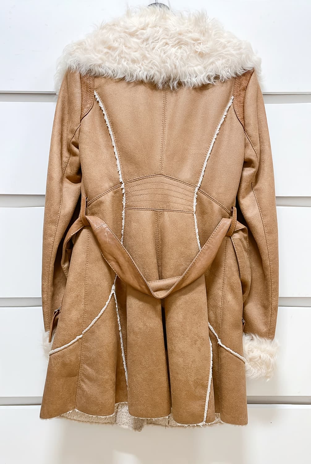 [새상품] JILLSTUART 질스튜어트 양털 퍼 칼라 카멜 무스탕 코트 상품이미지2