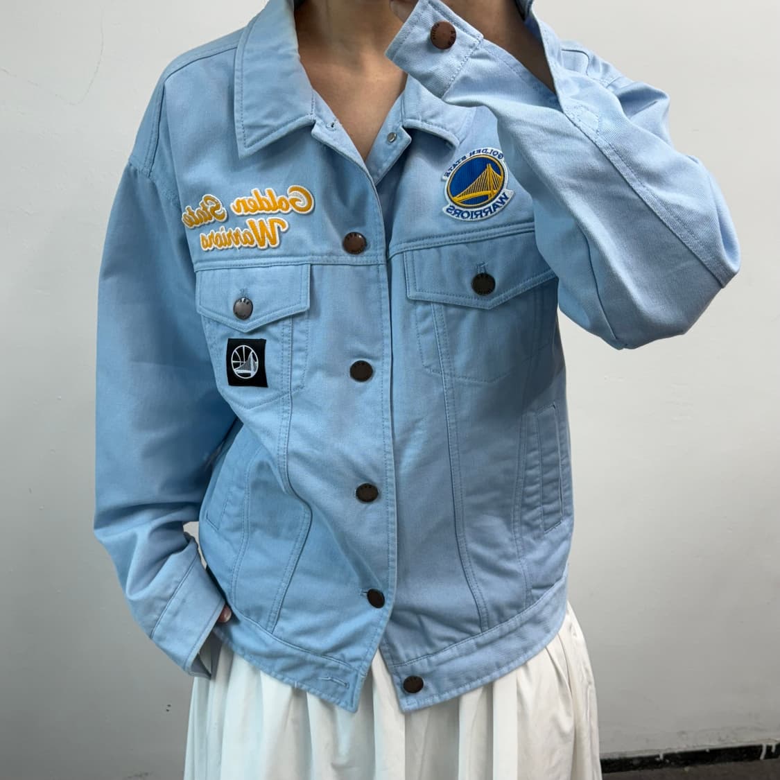 [M] NBA 골든스테이트 데님 자켓 상품이미지2