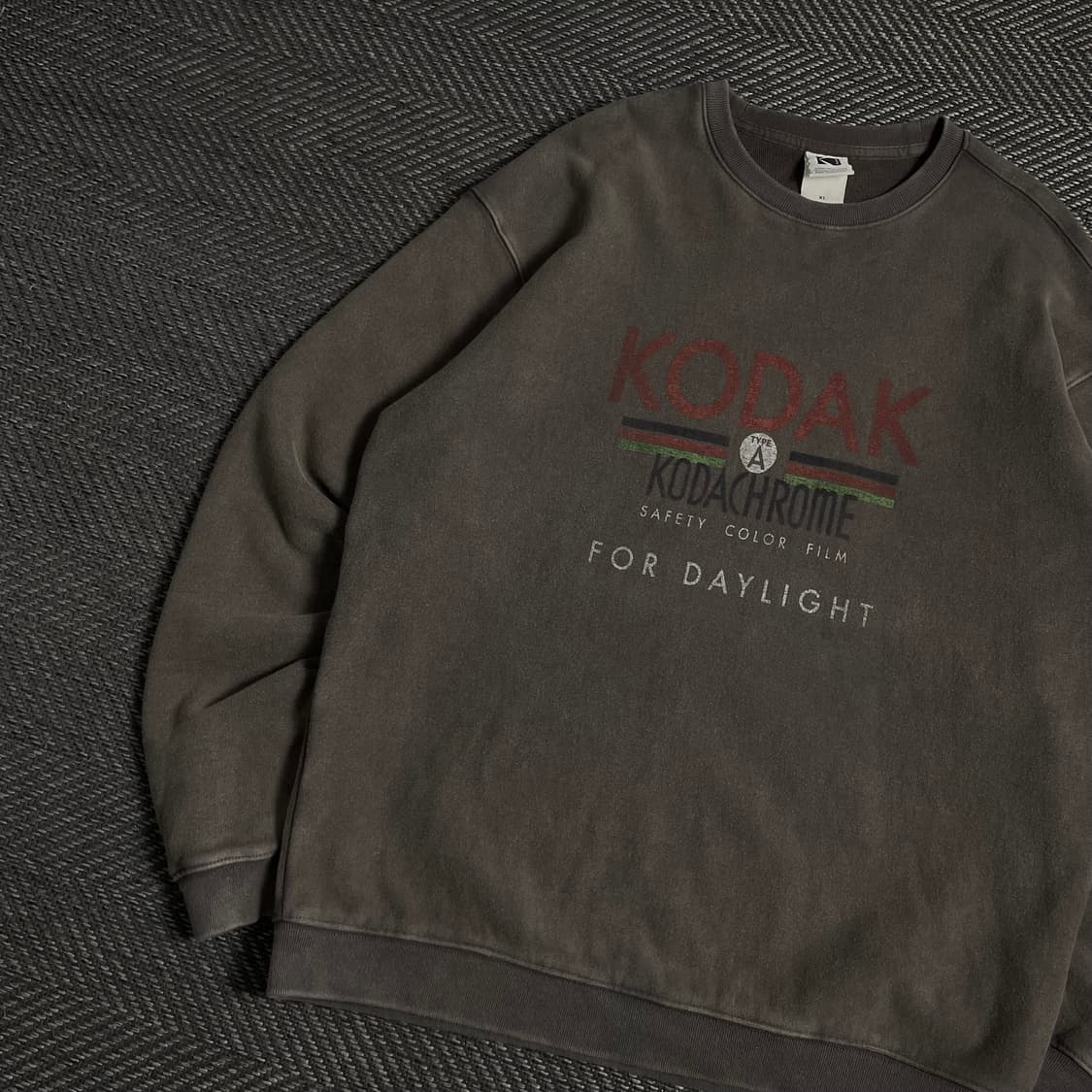 Kodak 그래픽 빅로고 박시핏 맨투맨y 4785 상품이미지4