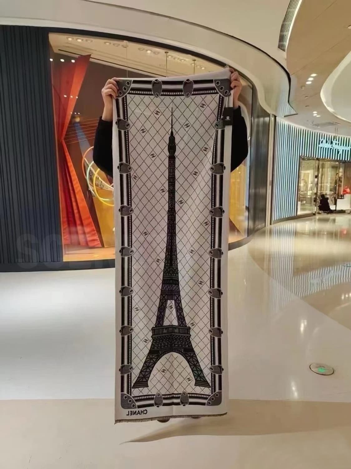 샤넬VIP에펠탑 캐시미어머플러, 기프트 숄 선물세트 풀박스 상품이미지5