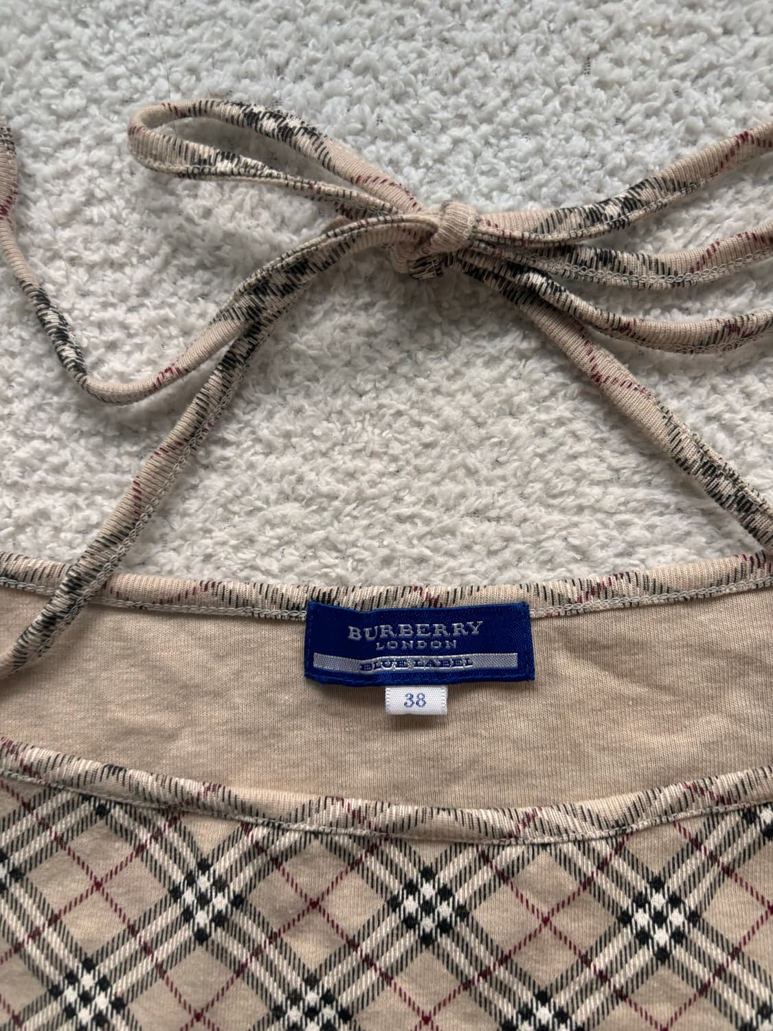 버버리 블루라벨 노바체크 오프숄더 티 상품이미지2