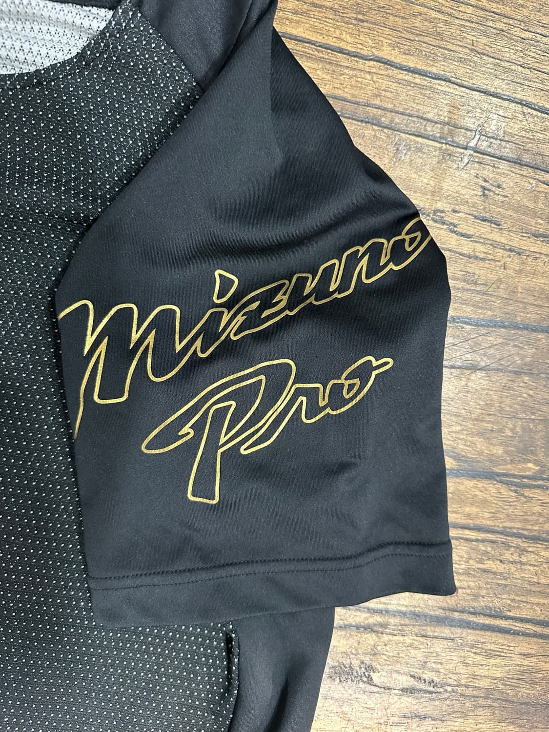 미즈노 프로 Mizuno Pro 반집업 기능성 웜업 반팔 블랙 M 일본판 상품이미지5
