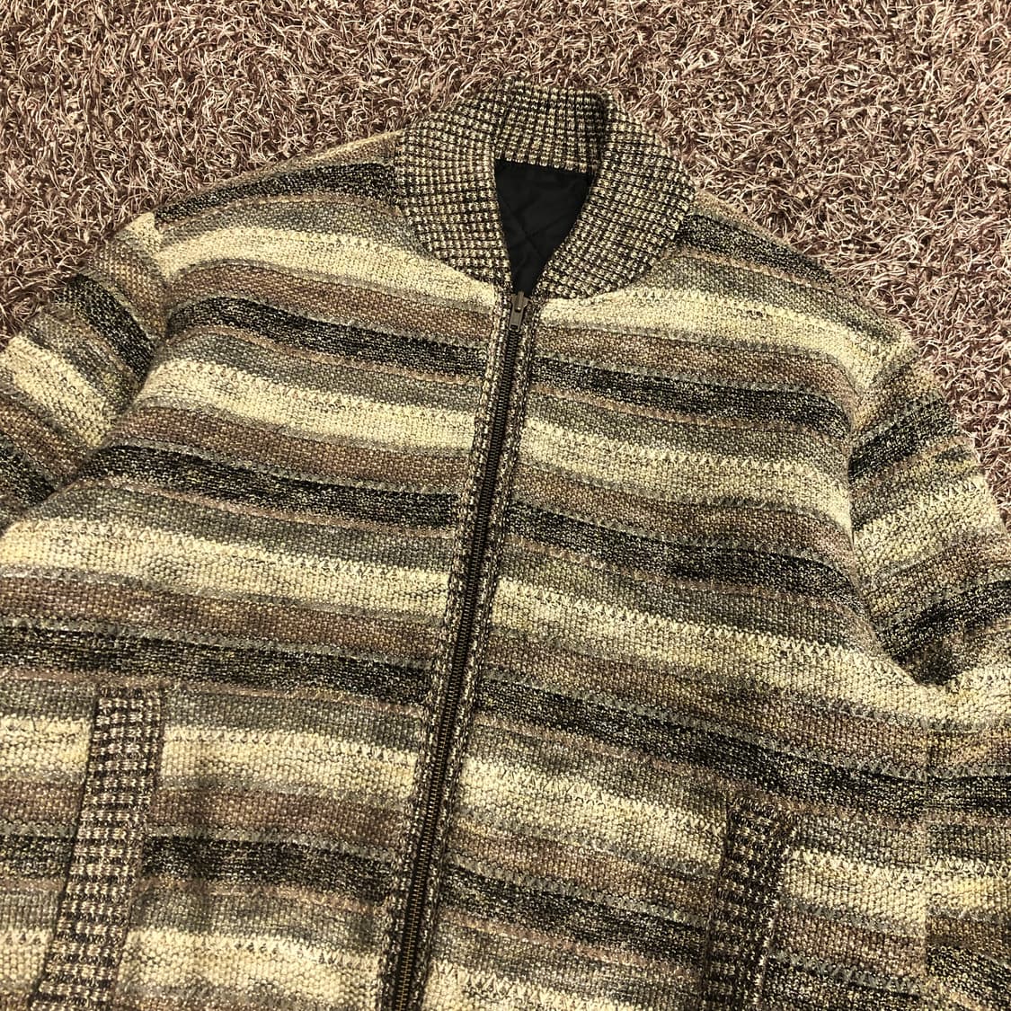 미쏘니 리버시블 멀티컬러 패턴 니트 자켓 상품이미지3