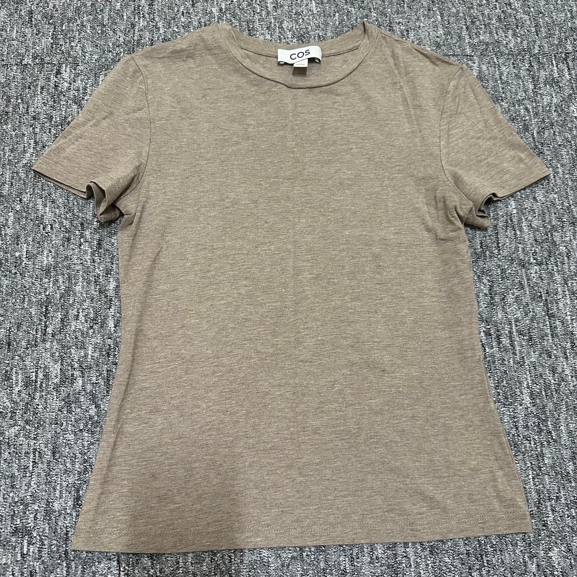 Cos 코스 슈렁큰 반팔 티셔츠 오트 멜란지 상품이미지3