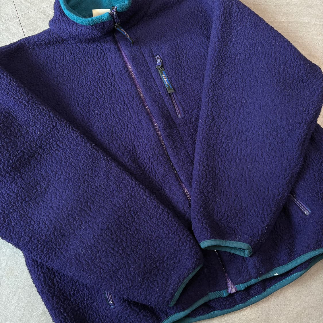 90s L.L.bean 90년대 생산 엘엘빈 퍼플 딥 파일 플리스 신칠라 상품이미지8