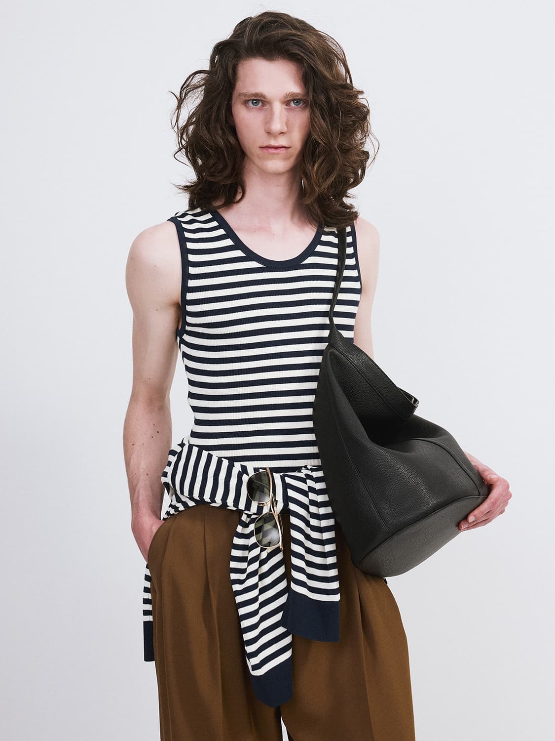 렉토 26SS 마리나 썸머 니트 탱크탑 슬리브리스 네이비 상품이미지1