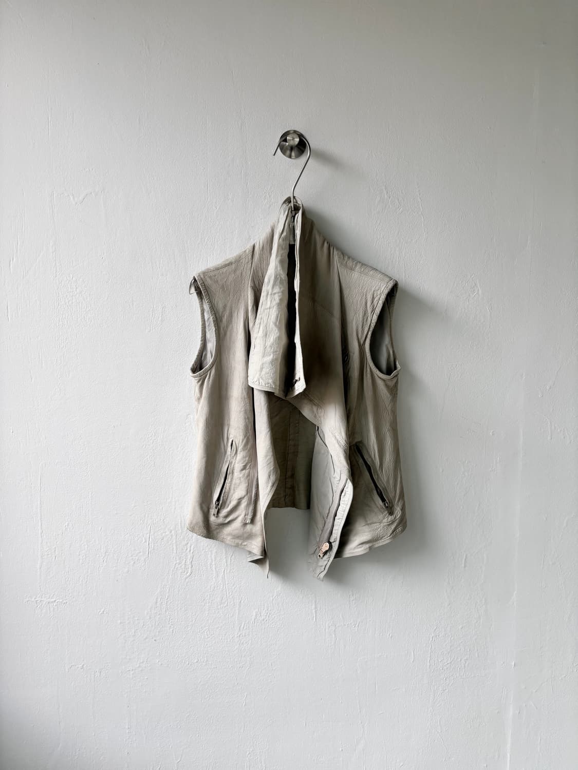 릭오웬스 07fw 램스킨 비대칭 하이넥 베스트 상품이미지8